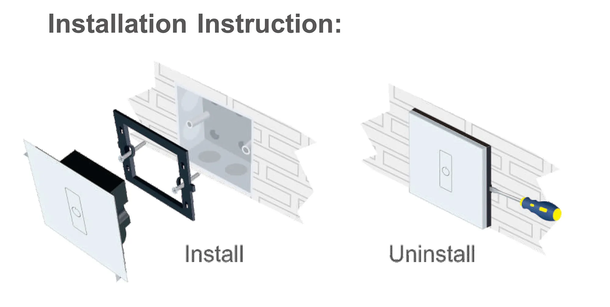DALI Touch Panel, 1 Chanel control, Scene, Group, Unicast, Broadcast mode. Output signal: DALI, IP20. EDA1  LTECH Touch Panel